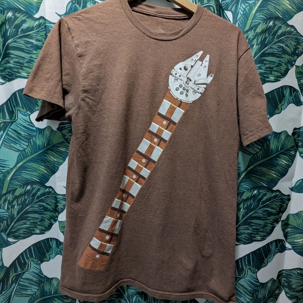 Disney Chewbacca Short Sleeve Tee with Millennium Falcon